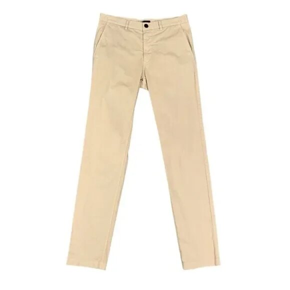 Theory Pants Mens 29x31 Beige Slim Flat Front Chino Stretch Cotton - Picture 1 of 10